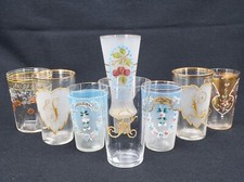 Lotto di 8 bicchieri antichi