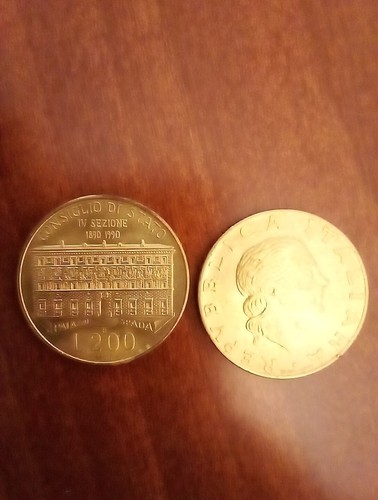 200 lire commemorative 1990 - lire,