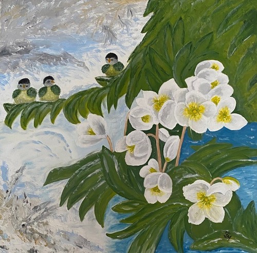 Quadro olio crosa cristo - quadro, cristo"