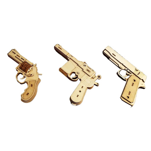 Puzzle legno pistola 1911 - 3d,