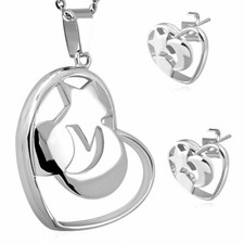 Ciondolo Di Charms a Forma di Cuore Stella Con Mezzaluna IN ,