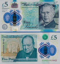 Angleterre ENGLAND GREAT Britain 5 POUNDS 2024 KING CHARLES ROI POLYMER NEUF UNC