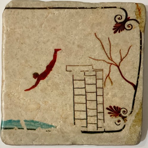 Tuffatore ceramica paestum - tuffatore,