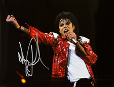 Foto autografata firmata Michael Jackson 8x10 + certificato di autenticità Billie Jean Thriller Beat It