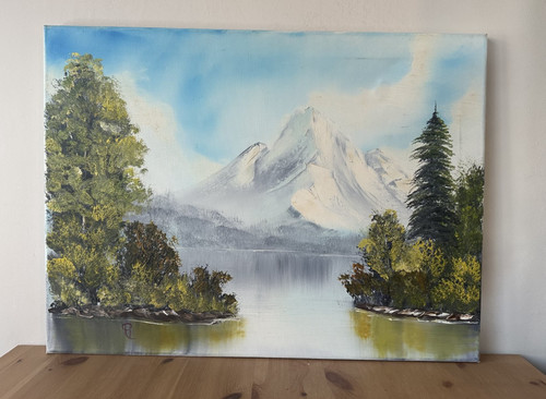 Quadro paesaggio lago - , di