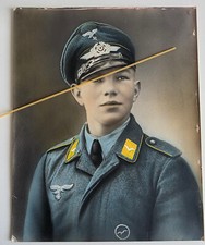 WW2 Foto originale grande formato di un pilota tedesco - Germania soldato WWII