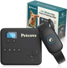 PetCove 2,4 GHz non GPS wireless recinzione per cani e collare addestramento remoto (scatola aperta)