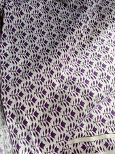 Alamwar Hand Block Floral Design Print Fabric-linen 3 pieces purple over 3 yards