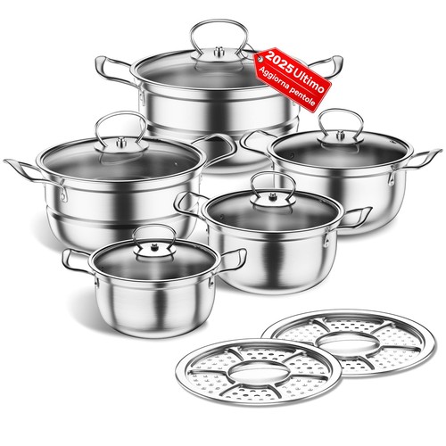 Set pentole acciaio - set, di