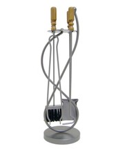 ATTREZZI PROFESSIONALI PER CAMINO CAMINETTO FUOCO STUFA 5 PEZZI MOD SILVIA H 72