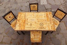 Tavolo e 4 Sedie Sassicaia Masseto Tignanello 