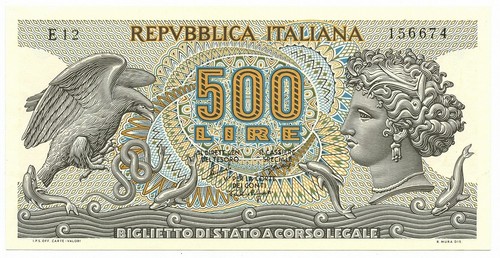500 lire biglietto stato - 500,