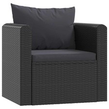 vidaXL Single Sofa Black