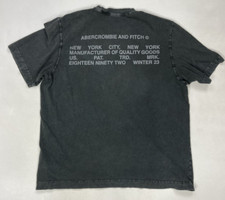 Abercrombie & Fitch New York T-shirt grafica uomo grande oversize nera