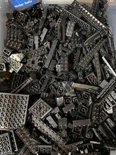 Lego® 100 mattoncini neri - black - piastrelle, basic, piastre nere