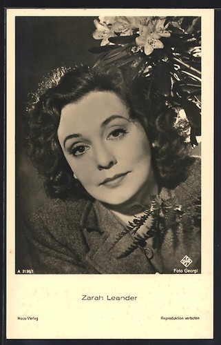 Attrice zarah leander - ak,