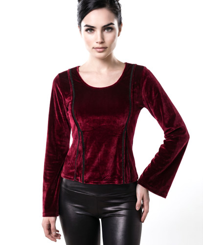 Nicki maglia velluto manica - maglia,