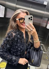 Giacca ZARA nera tessuto