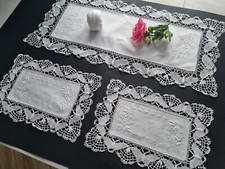 Set of 3 pure cotton doilies