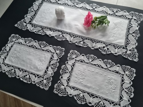 Set centrini puro cotone con - set,