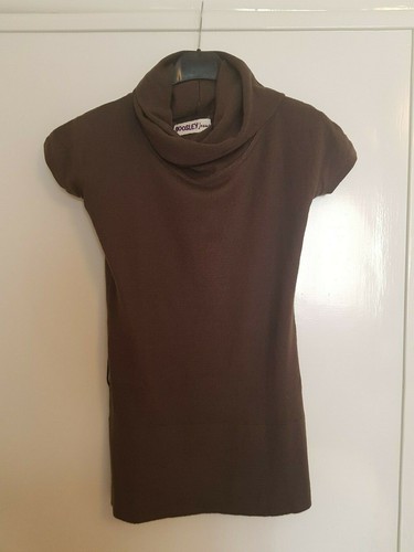 Maglia aderente marrone - , collo