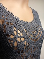 ABITO  COPRICOSTUME UNCINETTO TRAFORATO BLU NOTTE (s79)