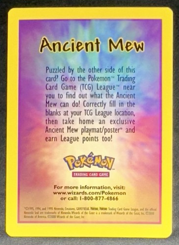Pokemon ancient mew 2000 - pokemon,