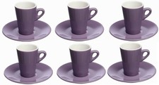 Tognana elegant set 6 tazza da caffè lilla con piattino in porcellana eleganti e
