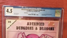 CGC 4.5 Advanced Dungeons & Dragons Vault of the Drow Modulo D3 (terza stampa)
