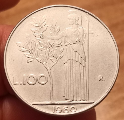 Moneta 100 lire 1960 - lire, italia