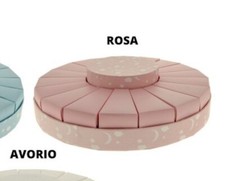 TORTA BOMBONIERA 18 FETTE SPICCHI STRUTTURA VUOTA ROSA BATTESIMO COMUNIONE BIMBA