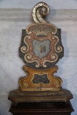 Antico Stemma Nobiliare Barocco araldico, Scudo con Leone e Corona 