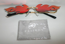 Feisedy Occhiali Rosso