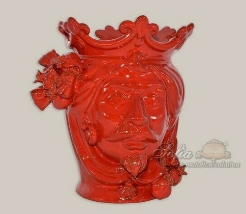 Testa moro vaso ceramica - testa, di