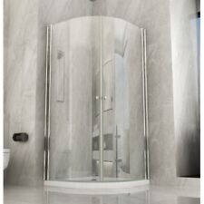 Box Doccia Tondo 80x80 90x90 2 ante Battente 6mm Semicircolare Vetro Cristallo