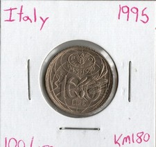 Coin Italy 100 Lire 1995 KM180