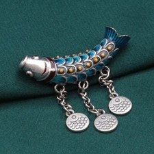 K22 Ciondolo Arco Pesce Blu