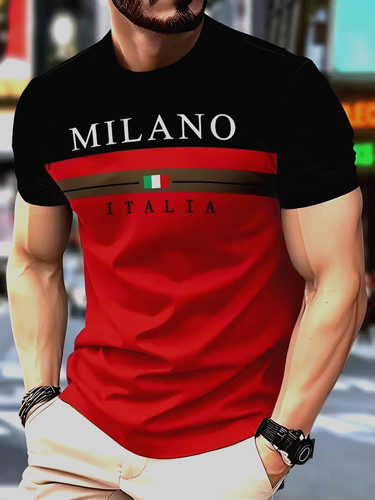 Shirt logo milano italia - t-shirt.,