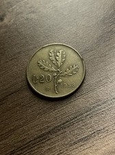 Moneta 20 Lire Quercia 1958
