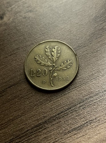 Moneta lire quercia 1958 - moneta,