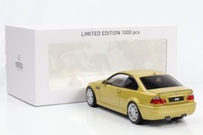 1:18 BMW M3 E46 Coupe 2000 giallo metallizzato Norev NUOVO IMBALLO ORIGINALE 183000