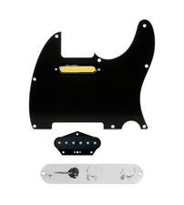 920D Custom Gold Foil Loaded Pickguard for Tele With Black Pickguard and T3W-...