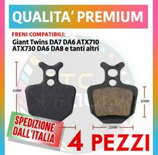 2Coppie PASTIGLIE Resina Freni Twins DA8 DA7 DA6 ATX710 FORMULA ORO K18 K24 PURO