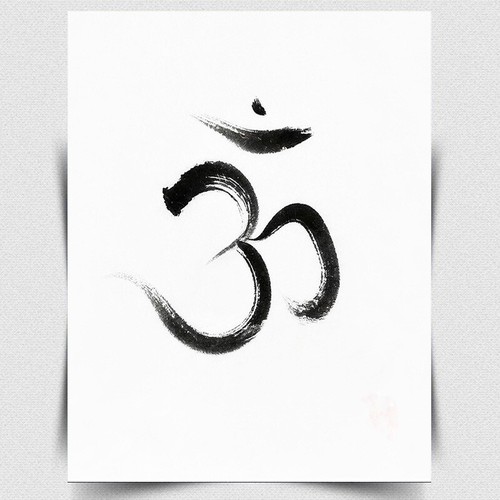 Simbolo indiano yoga - om,
