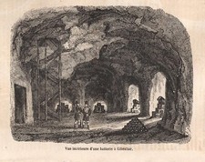 Stampa antica GIBILTERRA GIBRALTAR batteria di cannoni 1859 Antique print