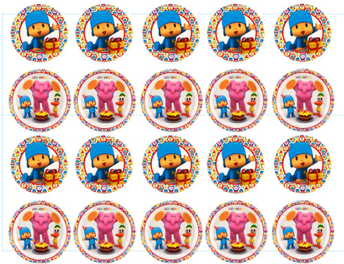 20pz cialda pocoyo cupcakes - pocoyo,