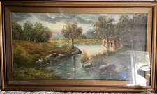 Quadro antico olio su tela del pittore Mario Rusticy con Certificato di Garanzia