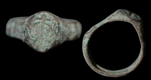 Anello medievale bronzo - medievale, in
