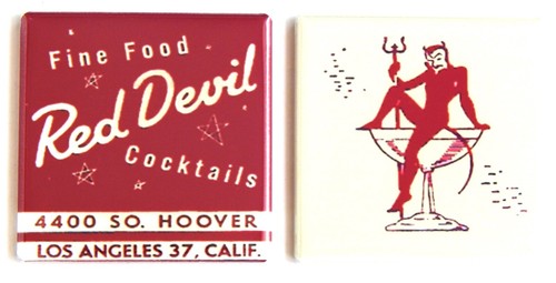 Red devil cocktails fridge - devil,