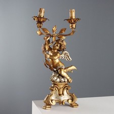 Candelabro antico legno - candelabro,